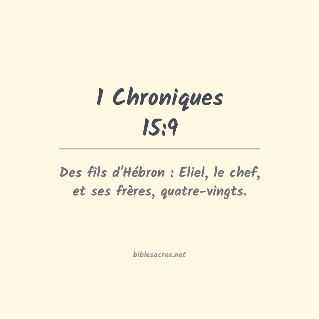 1 Chroniques - 15:9