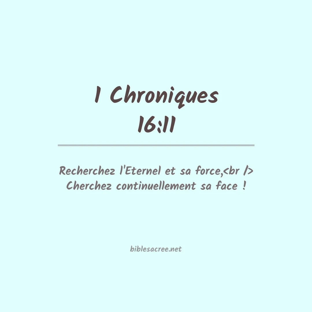 1 Chroniques - 16:11