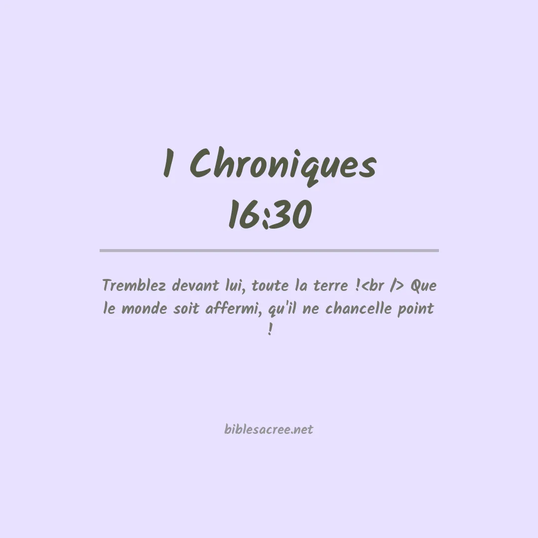1 Chroniques - 16:30