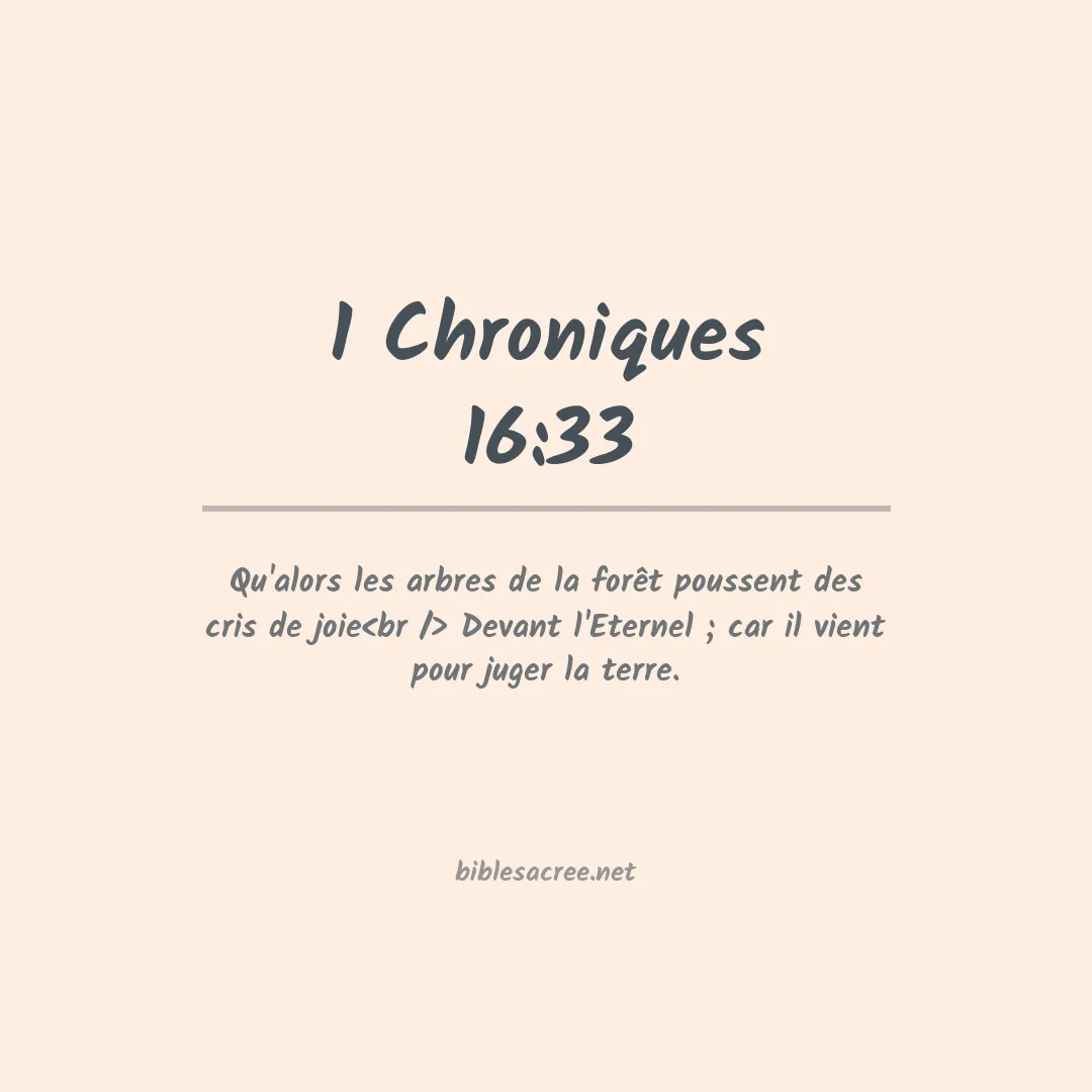 1 Chroniques - 16:33