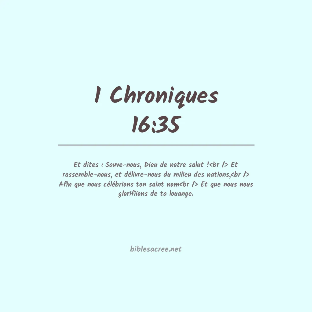1 Chroniques - 16:35
