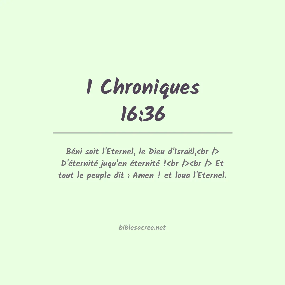 1 Chroniques - 16:36