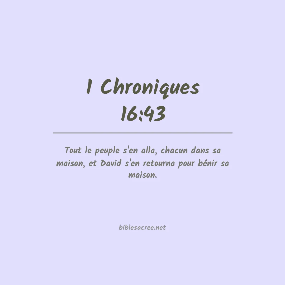1 Chroniques - 16:43