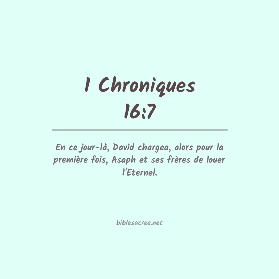 1 Chroniques - 16:7