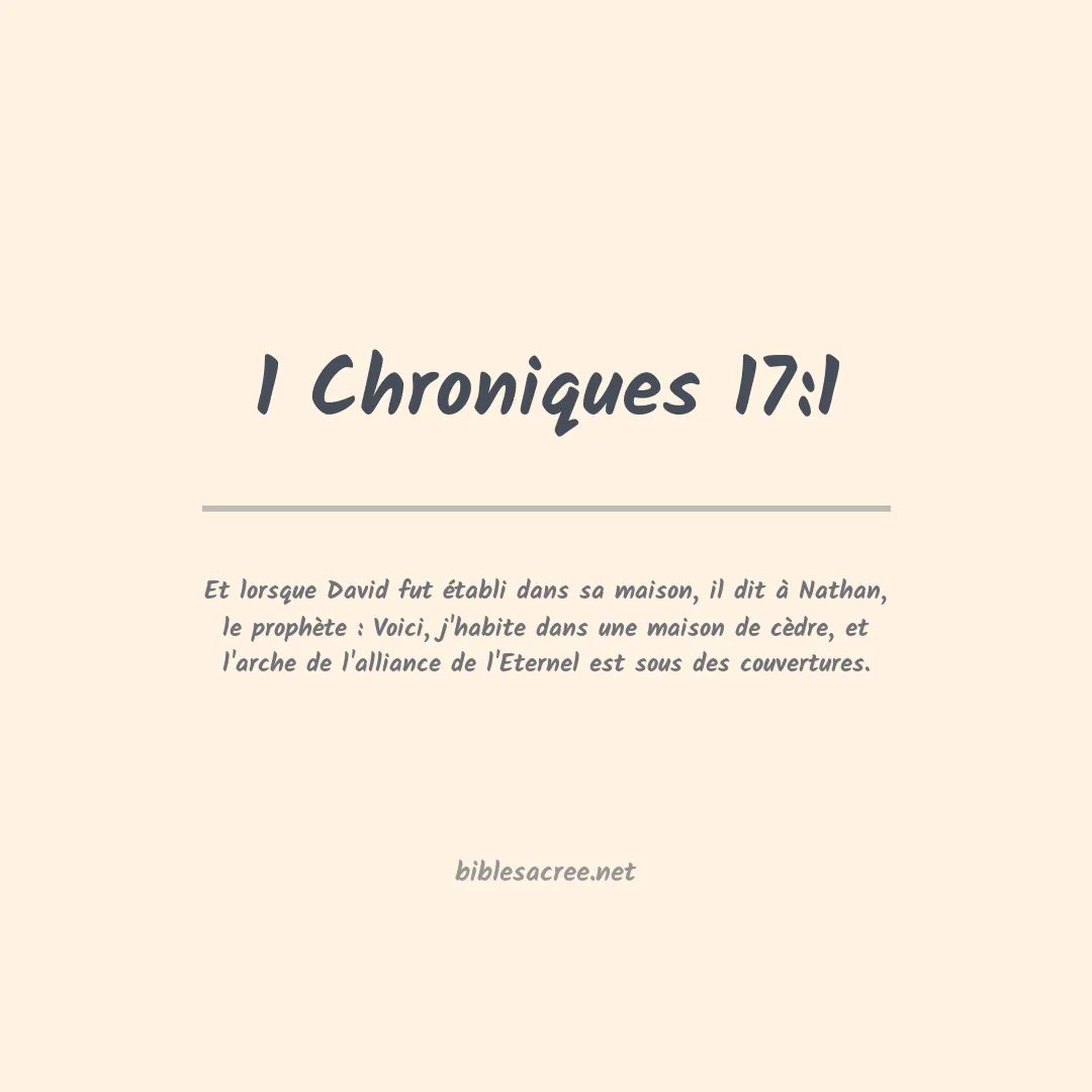 1 Chroniques - 17:1