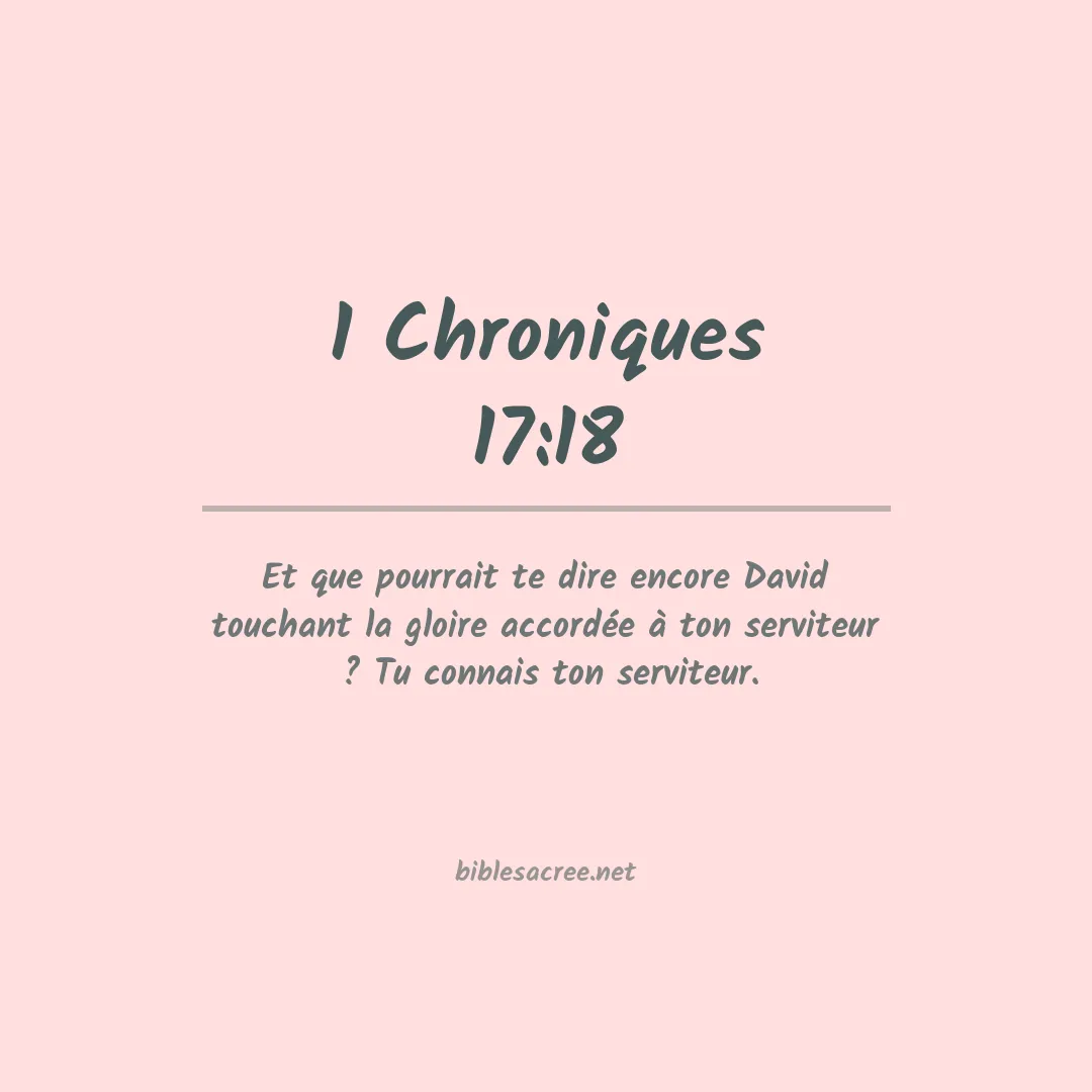 1 Chroniques - 17:18