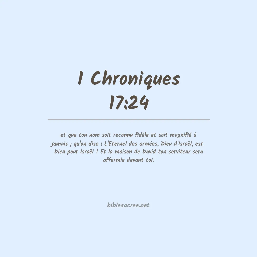 1 Chroniques - 17:24