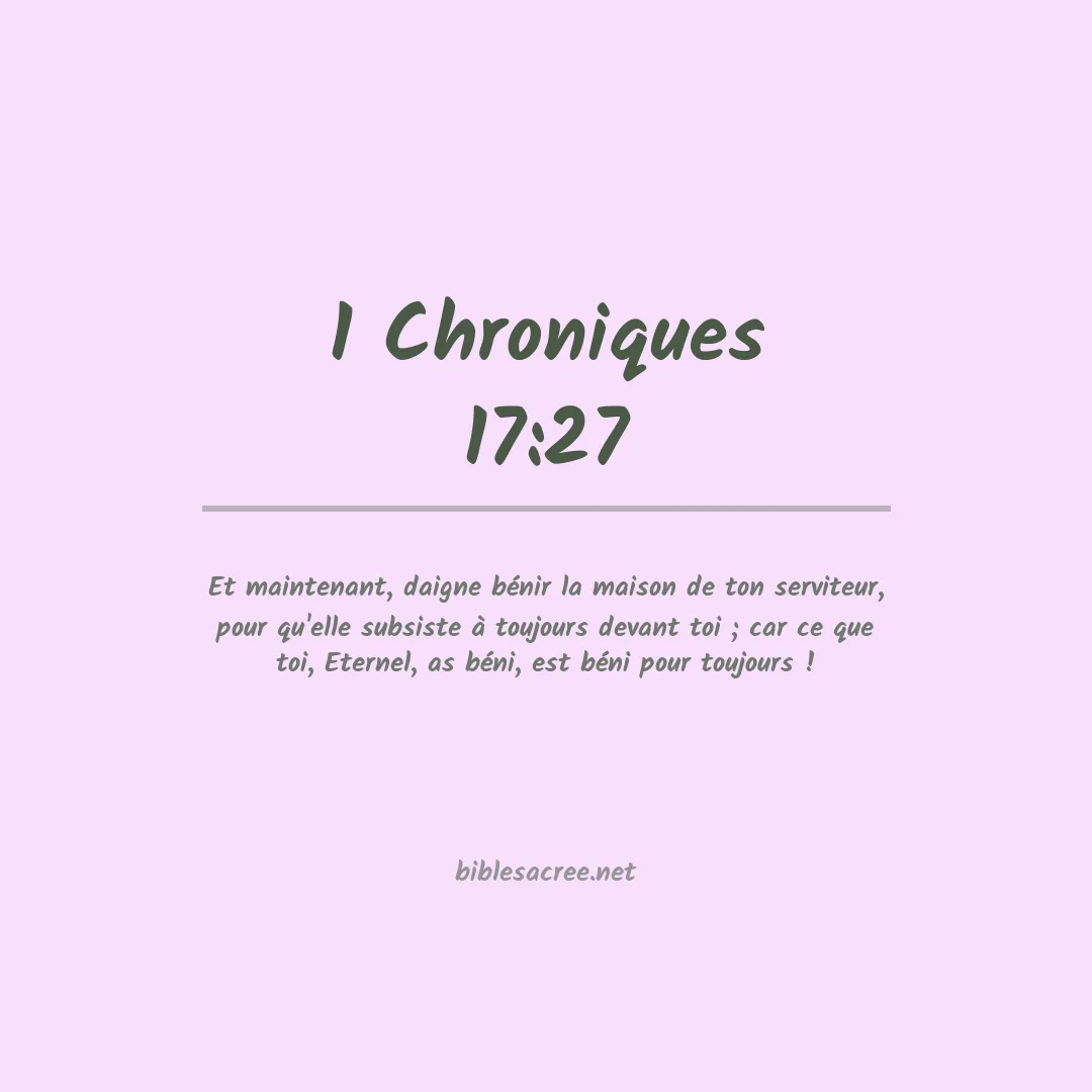 1 Chroniques - 17:27