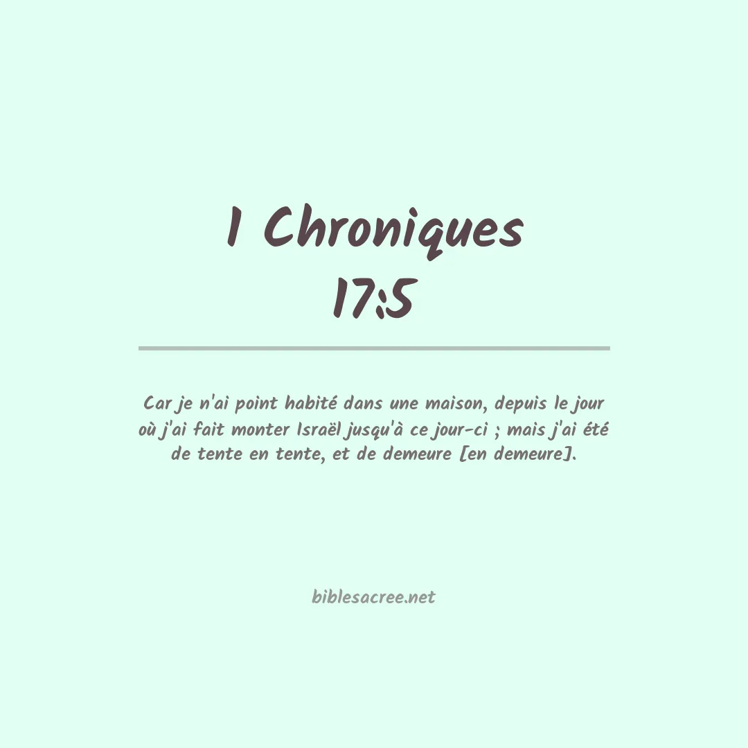 1 Chroniques - 17:5