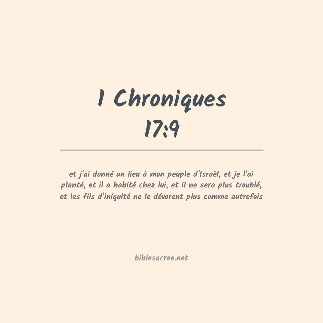 1 Chroniques - 17:9