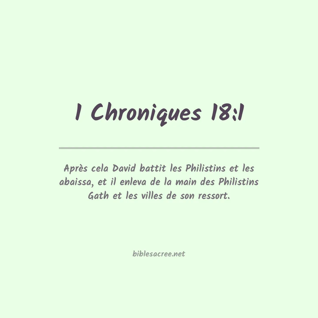 1 Chroniques - 18:1
