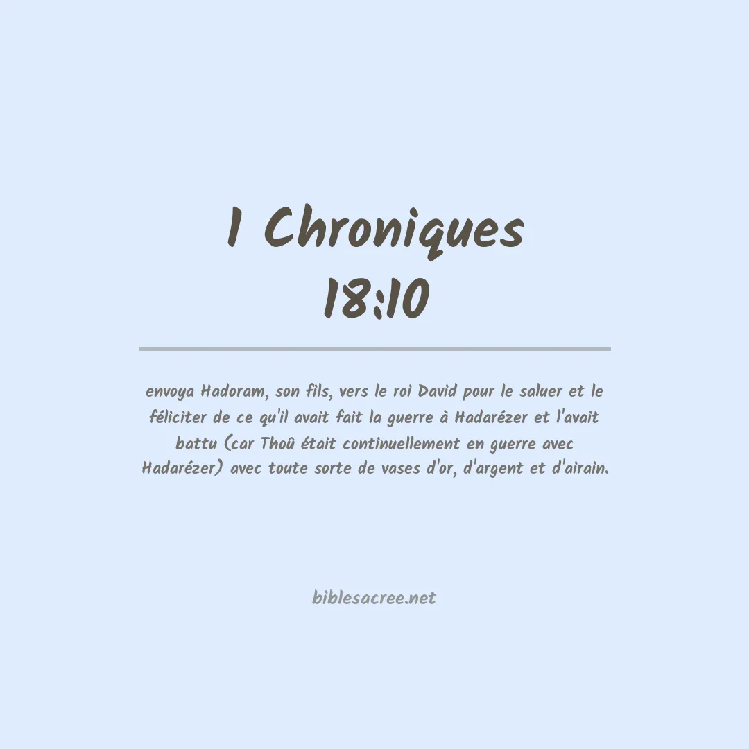 1 Chroniques - 18:10