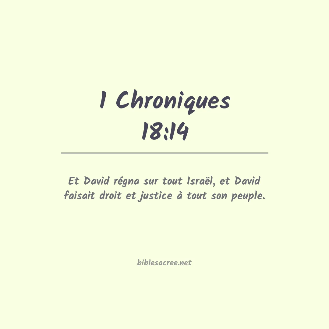 1 Chroniques - 18:14