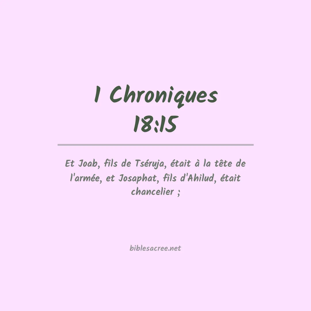 1 Chroniques - 18:15