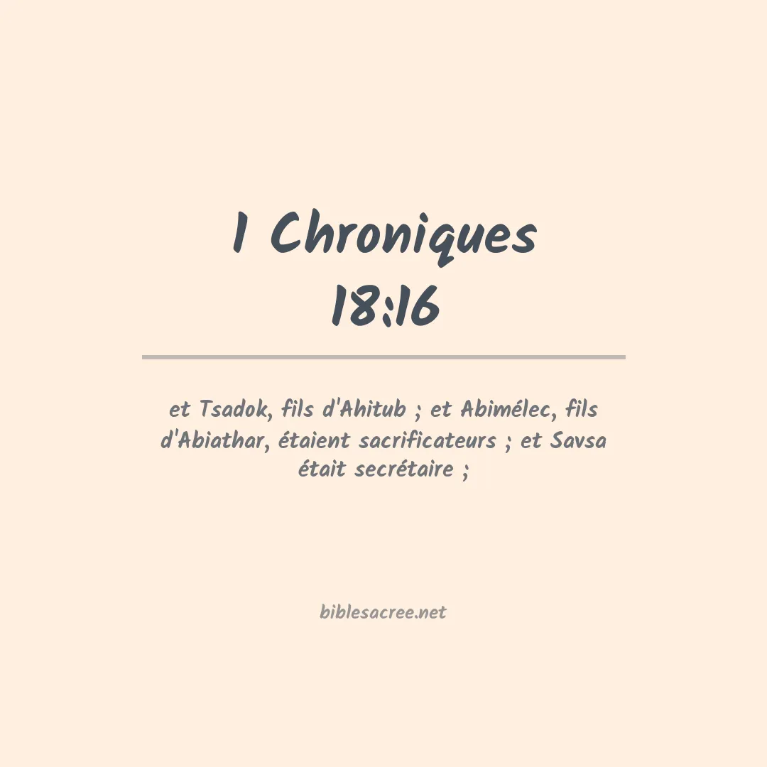 1 Chroniques - 18:16