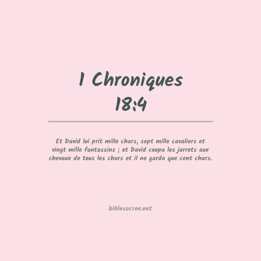 1 Chroniques - 18:4