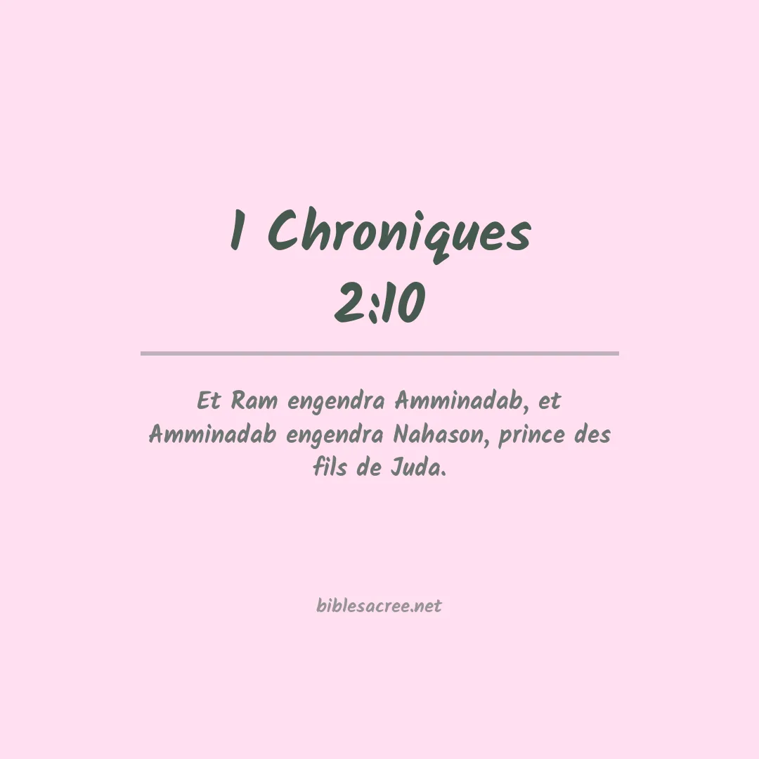 1 Chroniques - 2:10