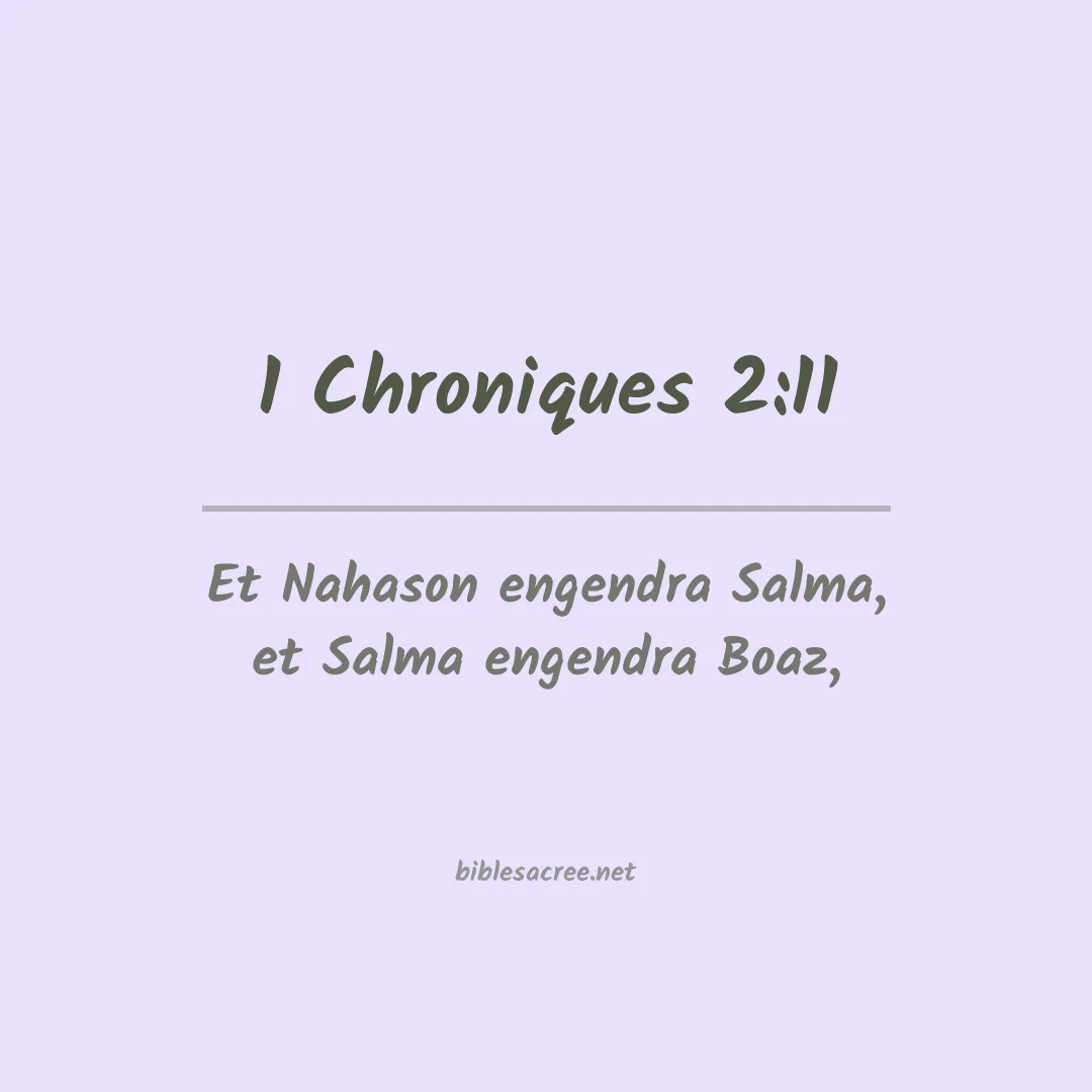 1 Chroniques - 2:11
