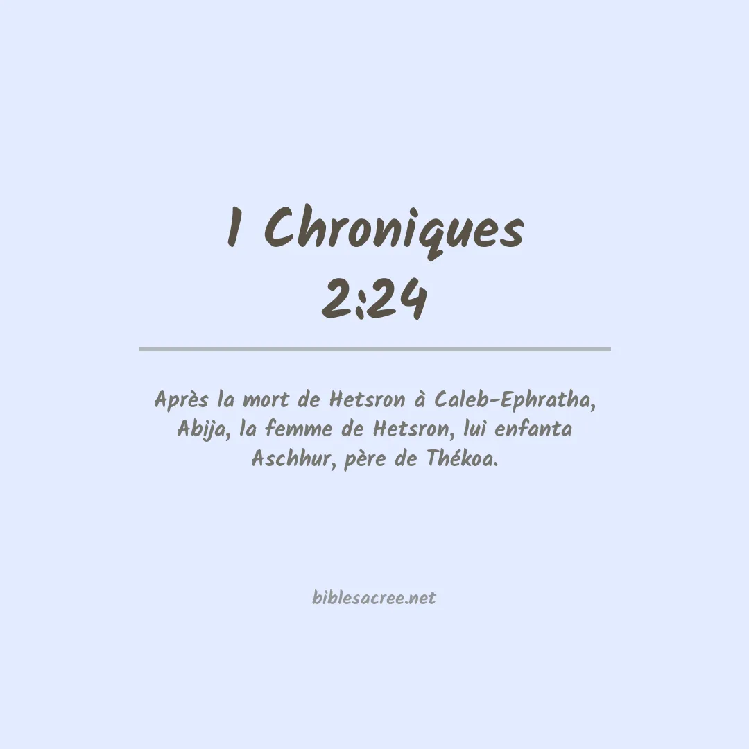1 Chroniques - 2:24