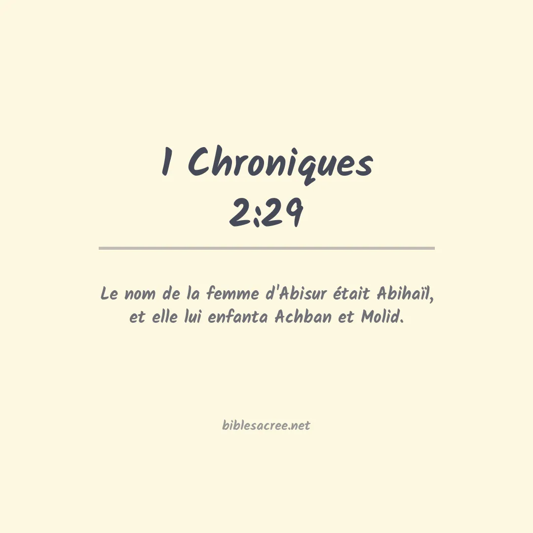 1 Chroniques - 2:29