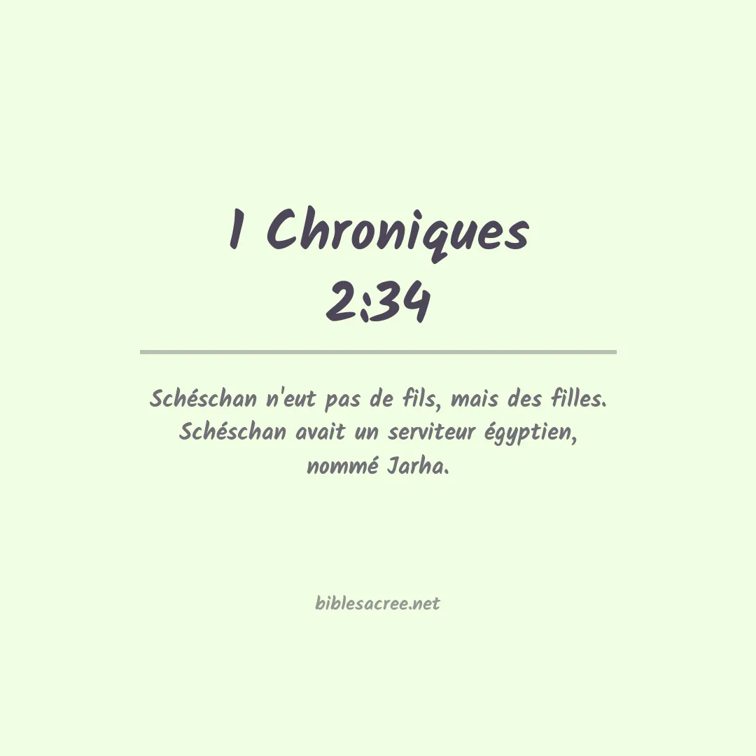 1 Chroniques - 2:34
