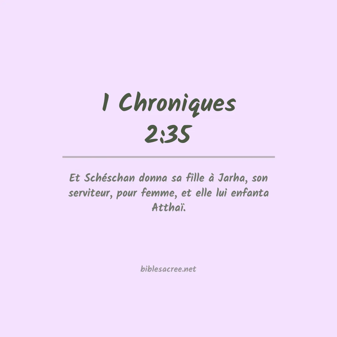 1 Chroniques - 2:35