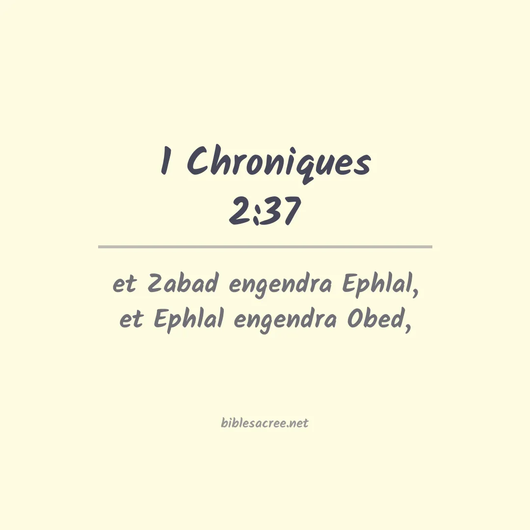 1 Chroniques - 2:37