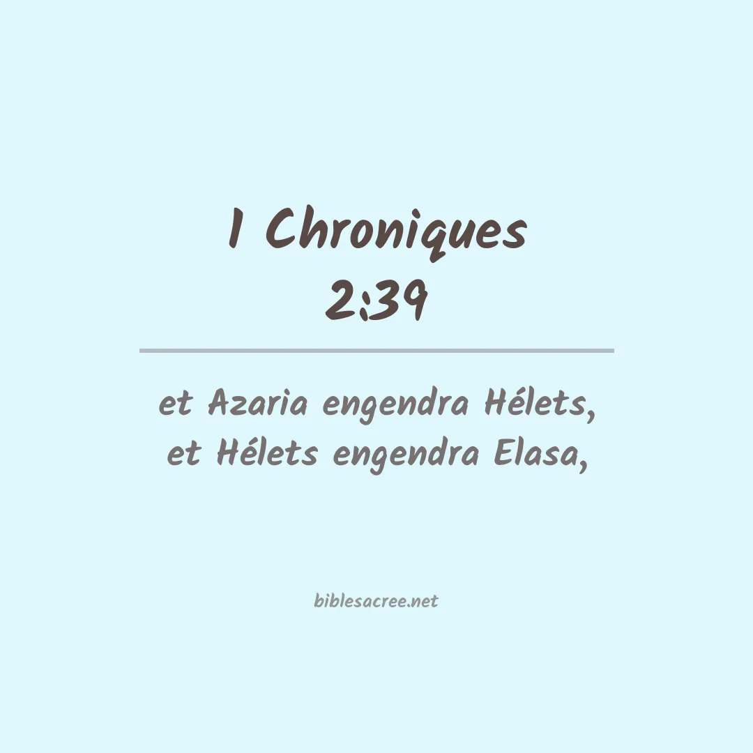1 Chroniques - 2:39