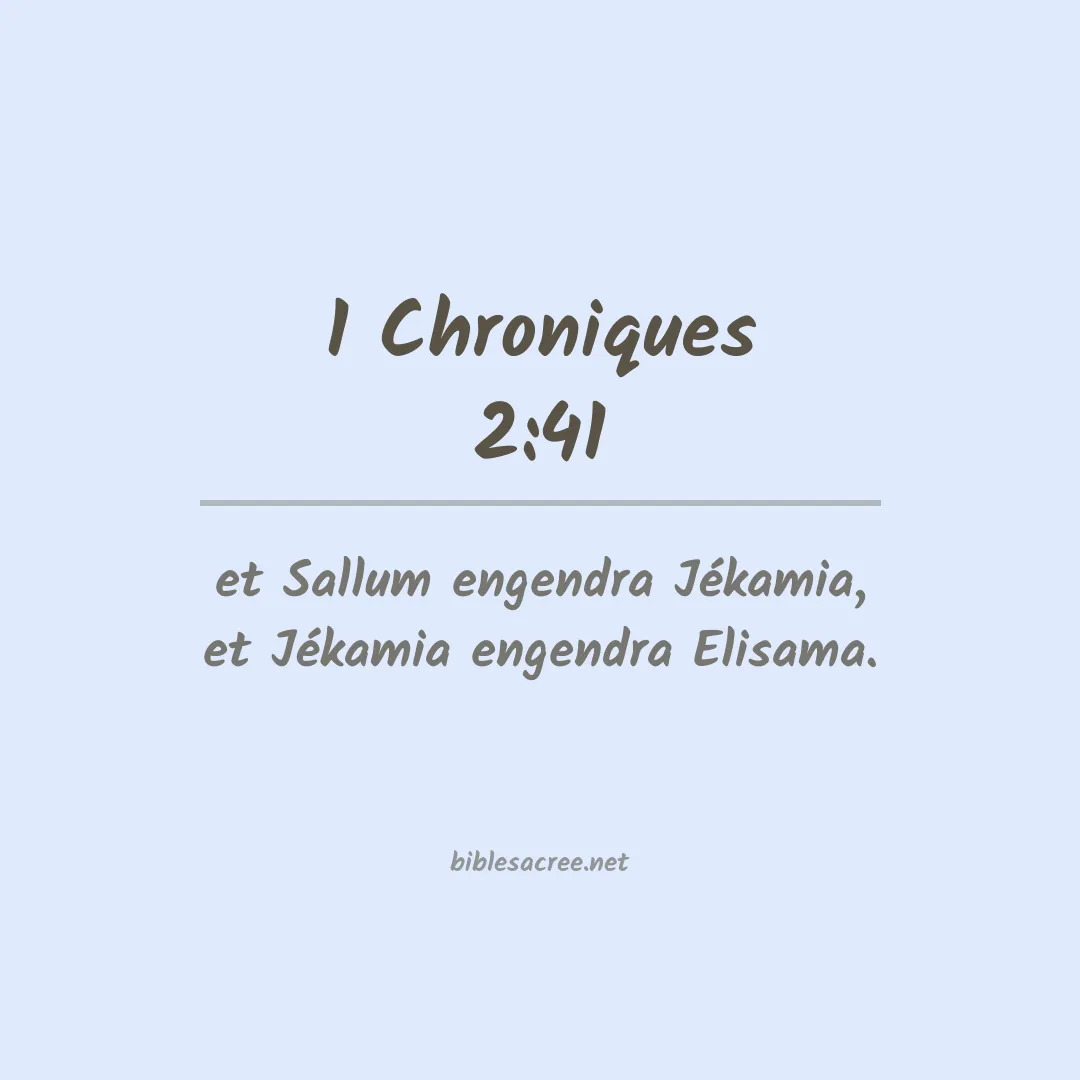 1 Chroniques - 2:41