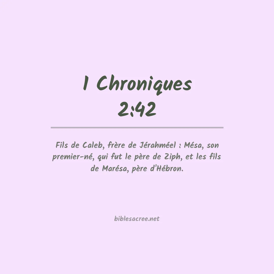 1 Chroniques - 2:42