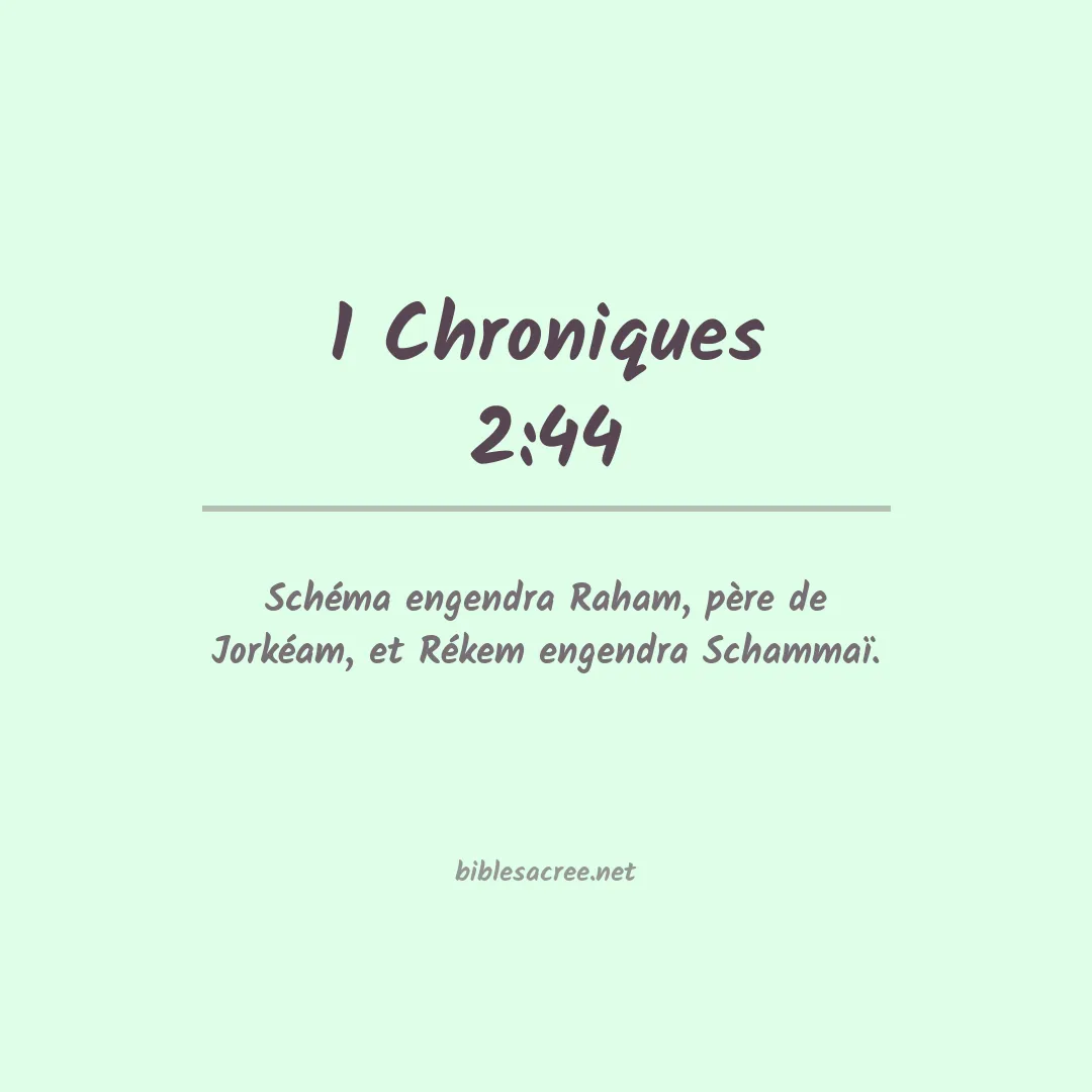 1 Chroniques - 2:44