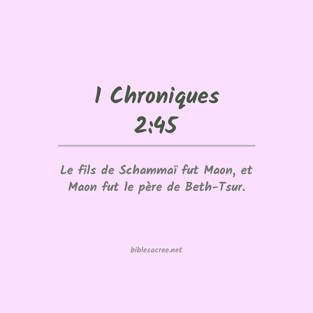 1 Chroniques - 2:45