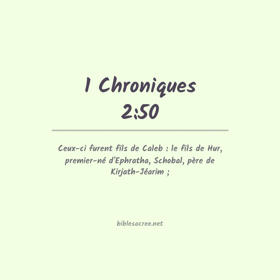 1 Chroniques - 2:50