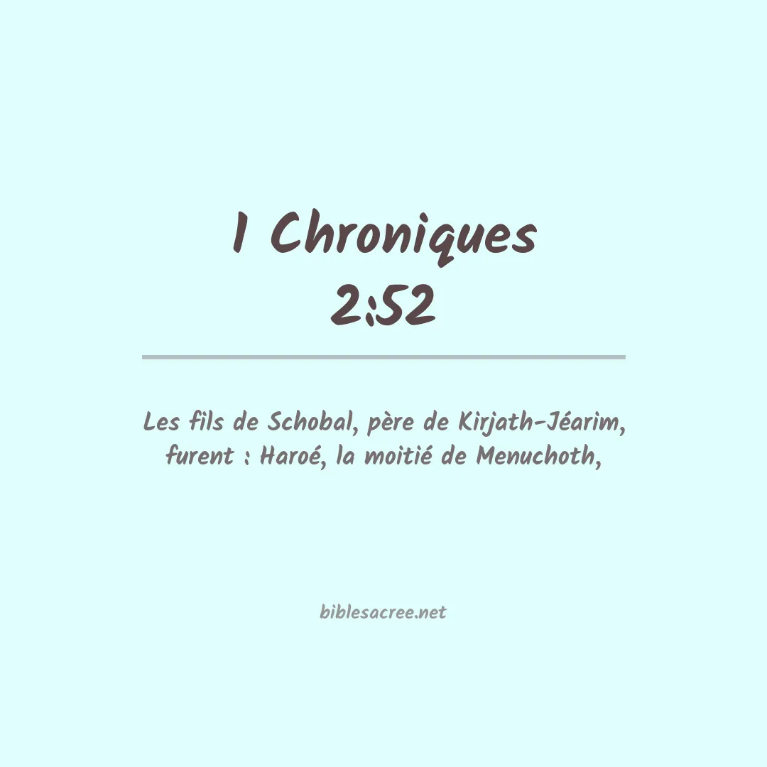 1 Chroniques - 2:52