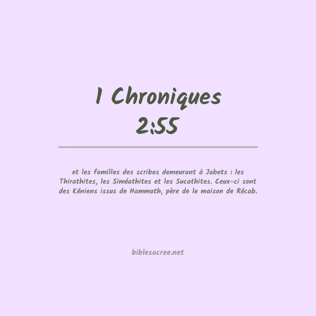 1 Chroniques - 2:55