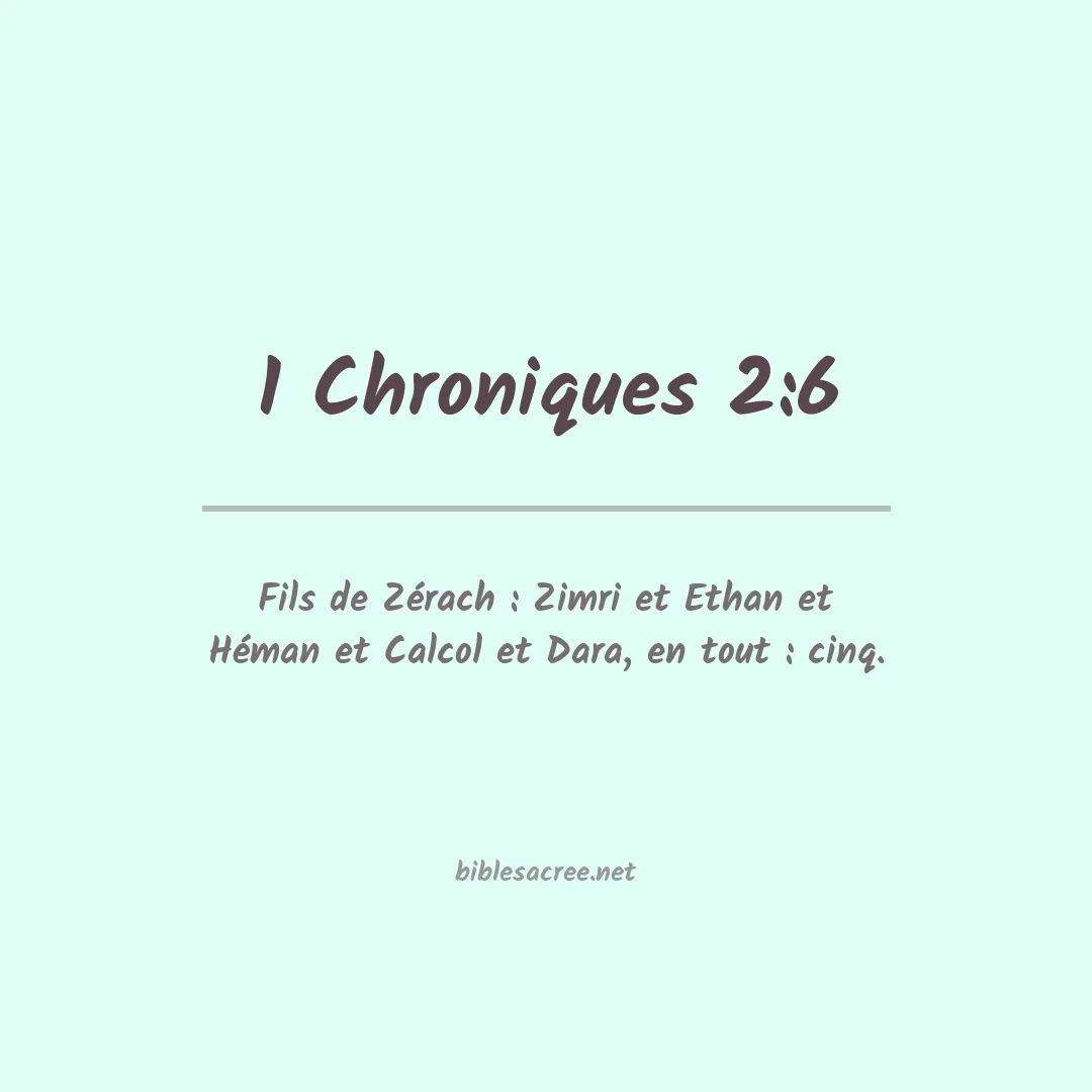 1 Chroniques - 2:6