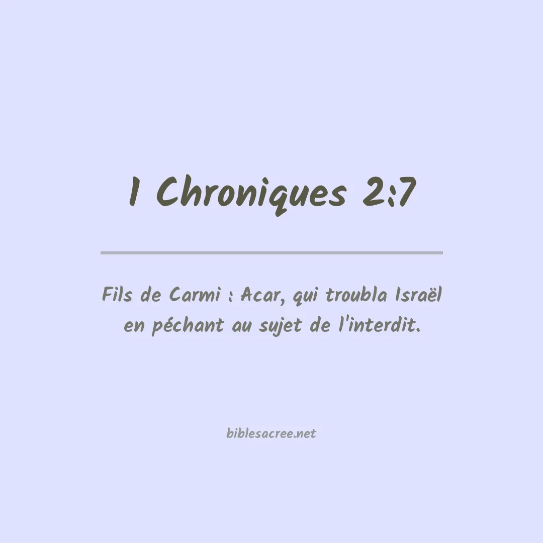 1 Chroniques - 2:7