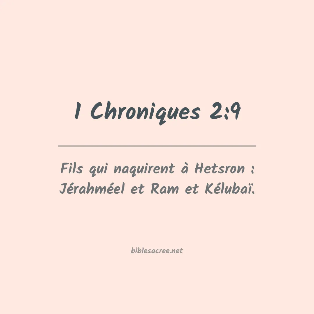 1 Chroniques - 2:9