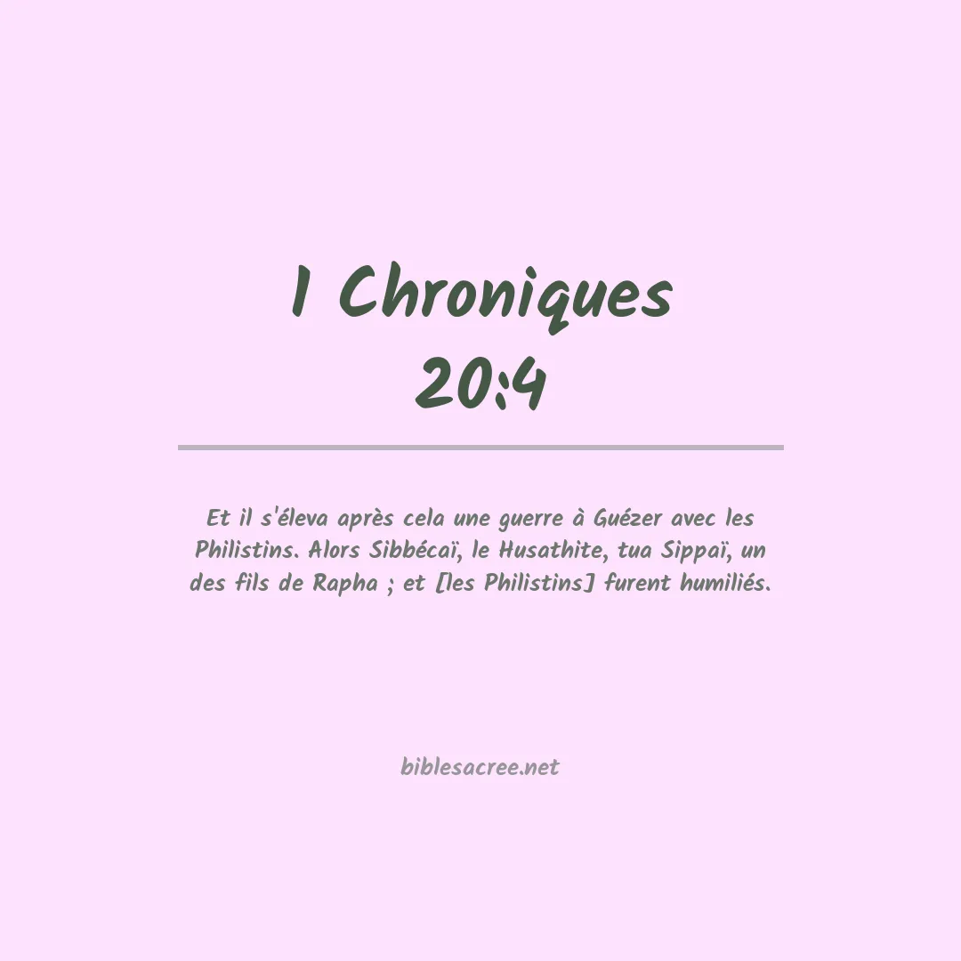 1 Chroniques - 20:4