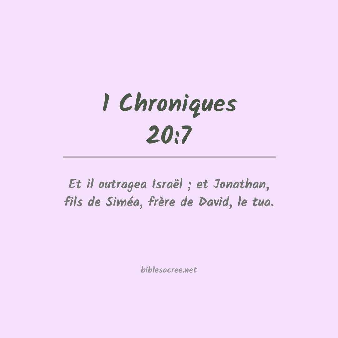1 Chroniques - 20:7