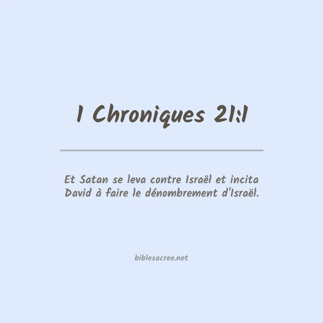 1 Chroniques - 21:1
