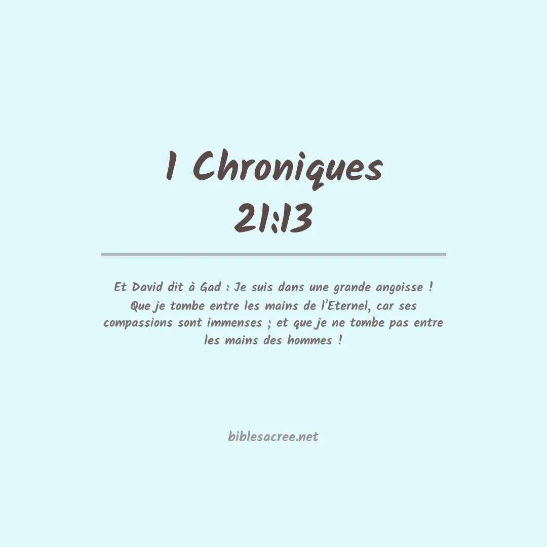 1 Chroniques - 21:13