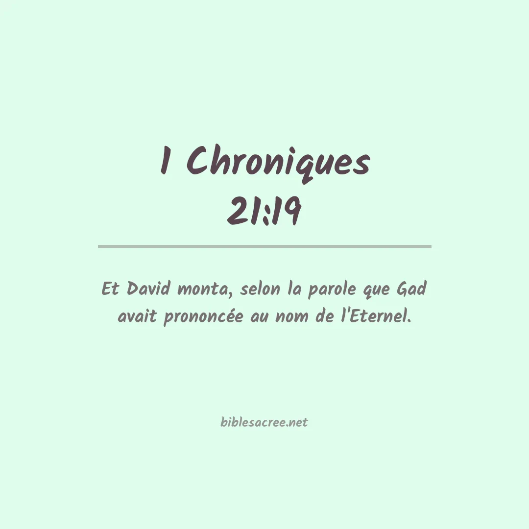 1 Chroniques - 21:19