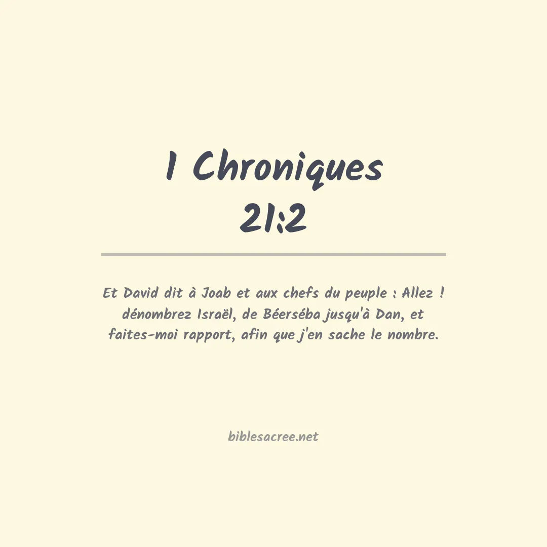 1 Chroniques - 21:2