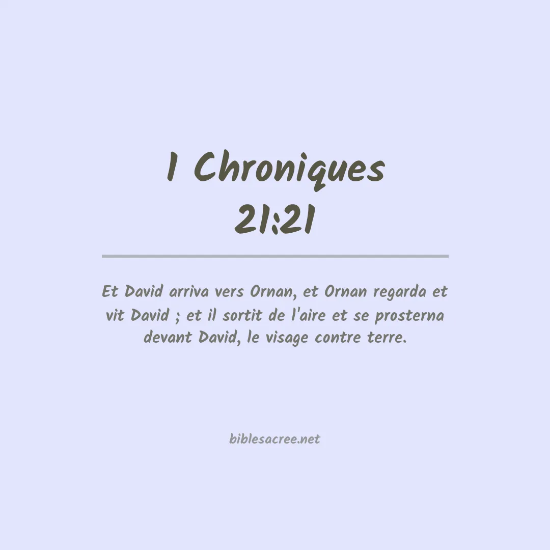 1 Chroniques - 21:21