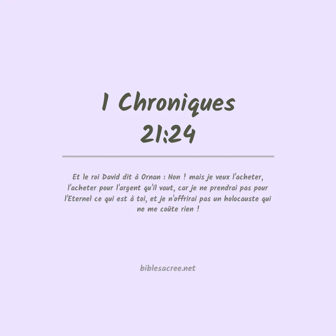 1 Chroniques - 21:24