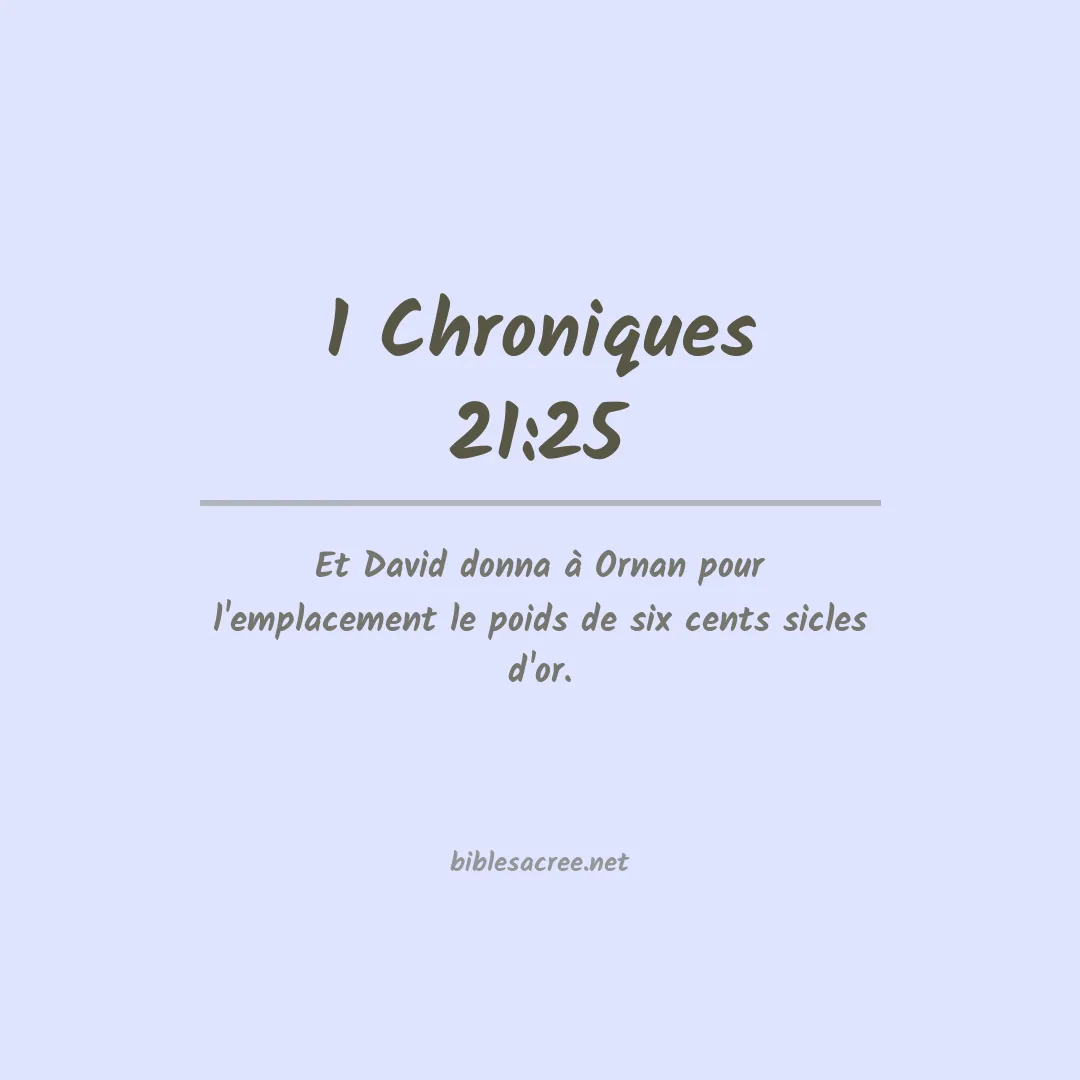 1 Chroniques - 21:25