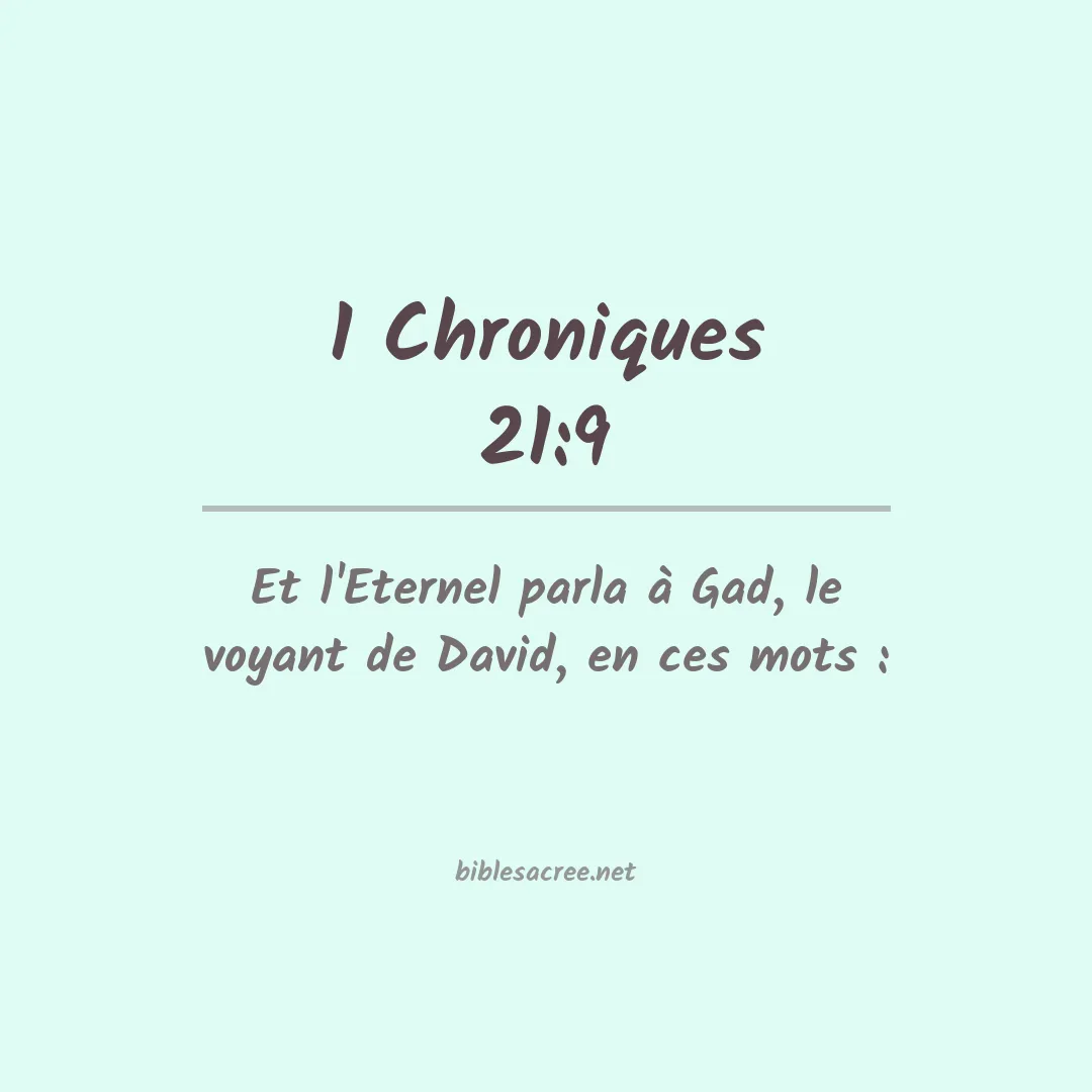 1 Chroniques - 21:9