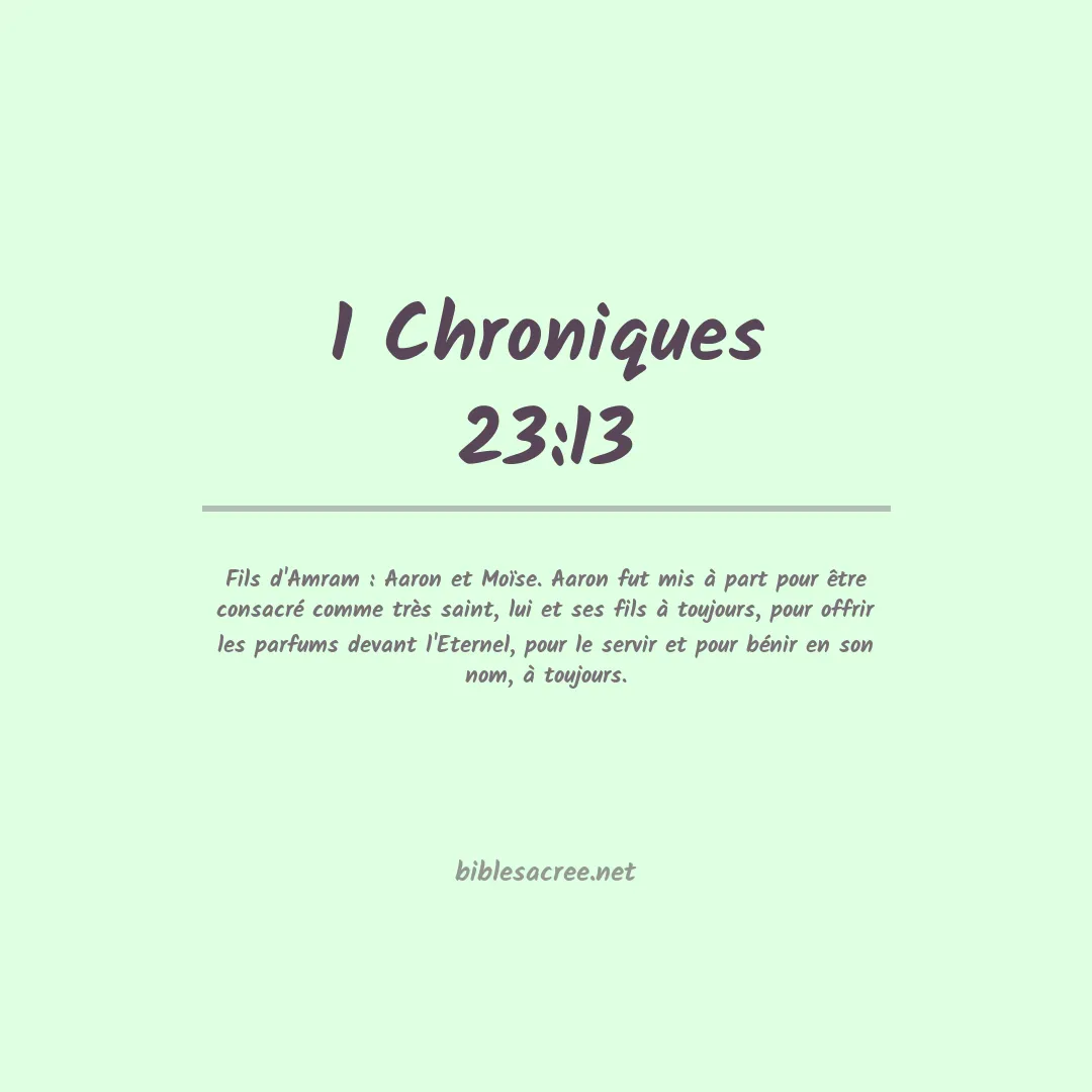 1 Chroniques - 23:13