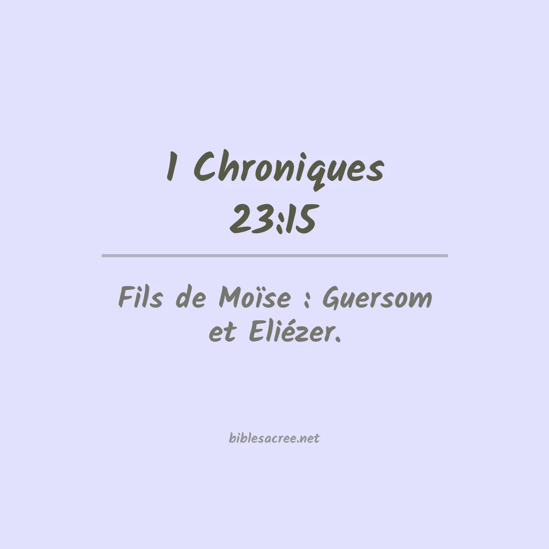 1 Chroniques - 23:15